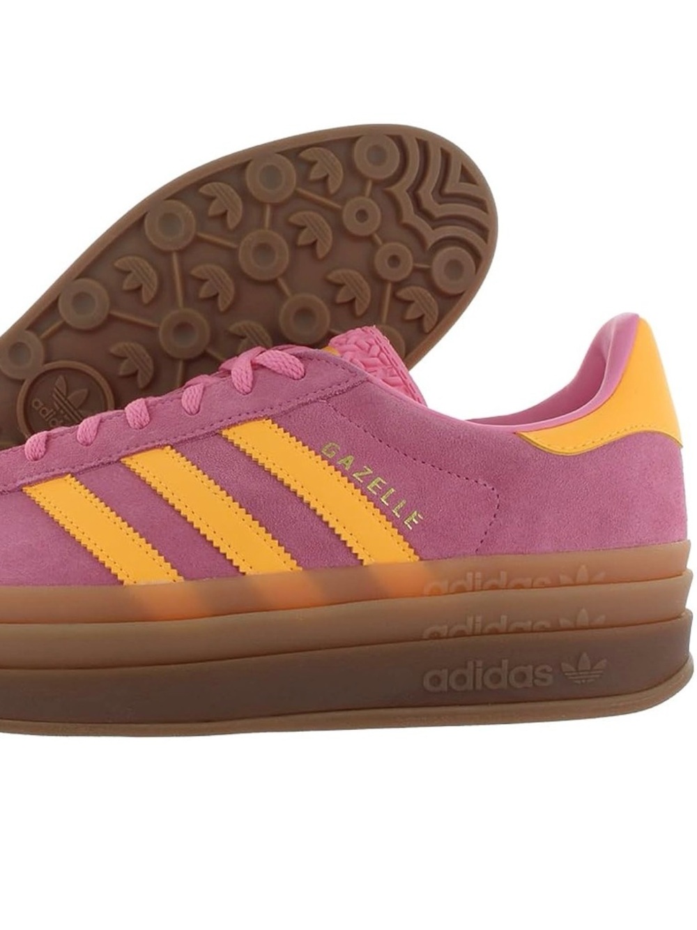 adidas Gazelle Platform Sneakers in Pink and Yellow